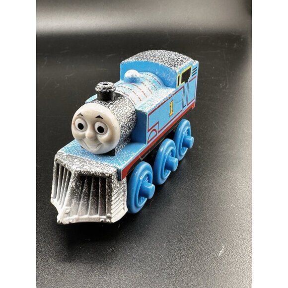Snow Covered Thomas Wooden Railway Vtg 2003 Train Engine Learning Curve Limited - Picture 1 of 16